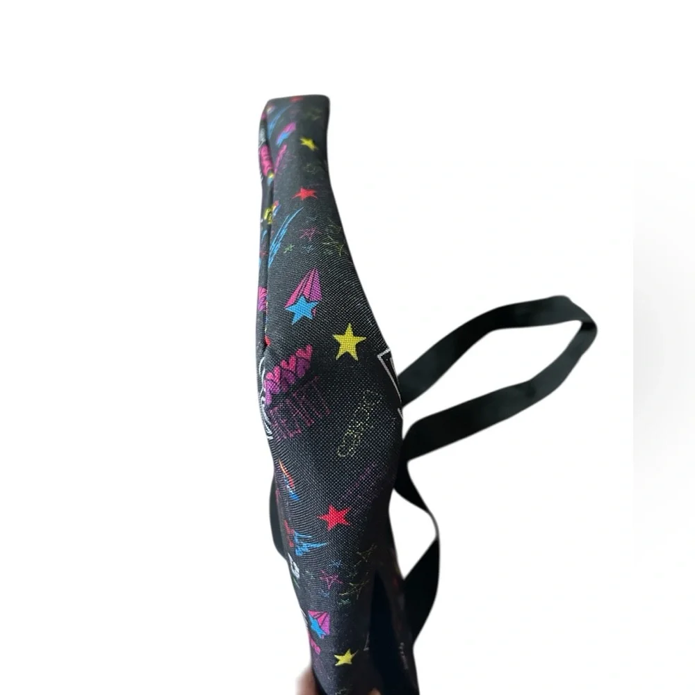 Dickies Black Laptop Messenger Bag with Multicolor Graphics